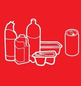 Plastics and cans icon