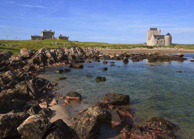 The old and new Breachahcha Castles on the Isle of Coll