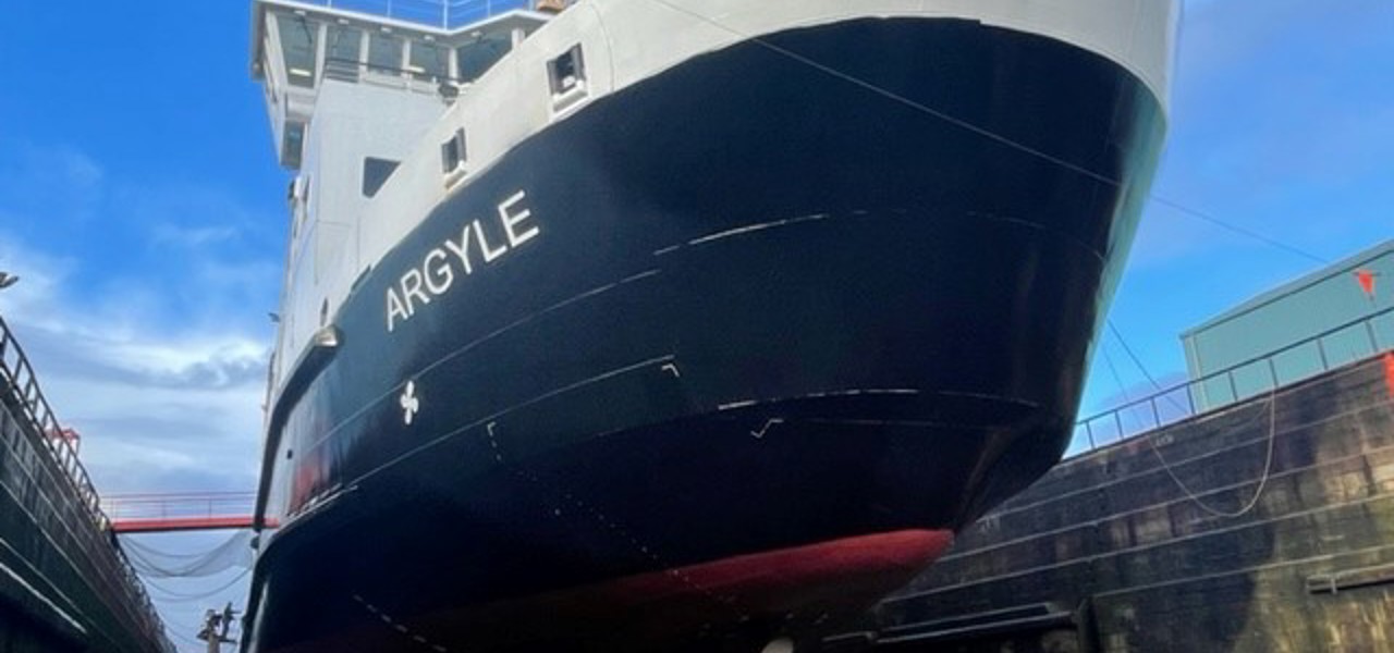 MV Argyle in dry dock