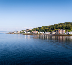 A view of Rothesay from the ferry