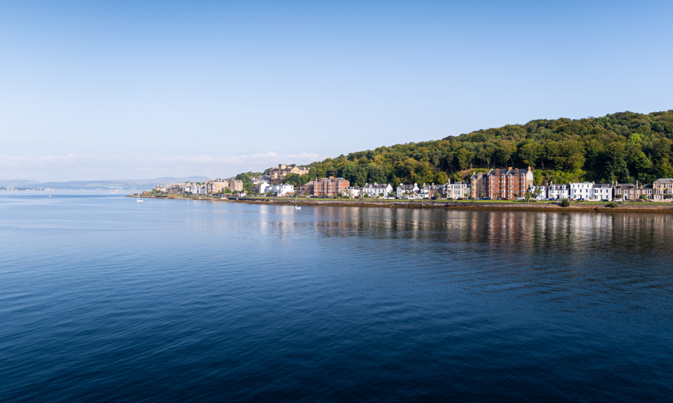 A view of Rothesay from the ferry
