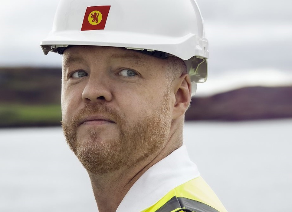 Crew member on board