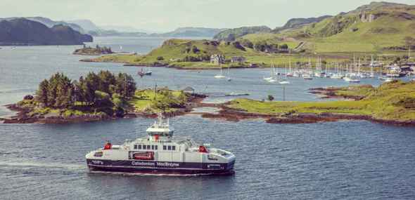 CalMac ferry MV Loch Frisa in Oban bay