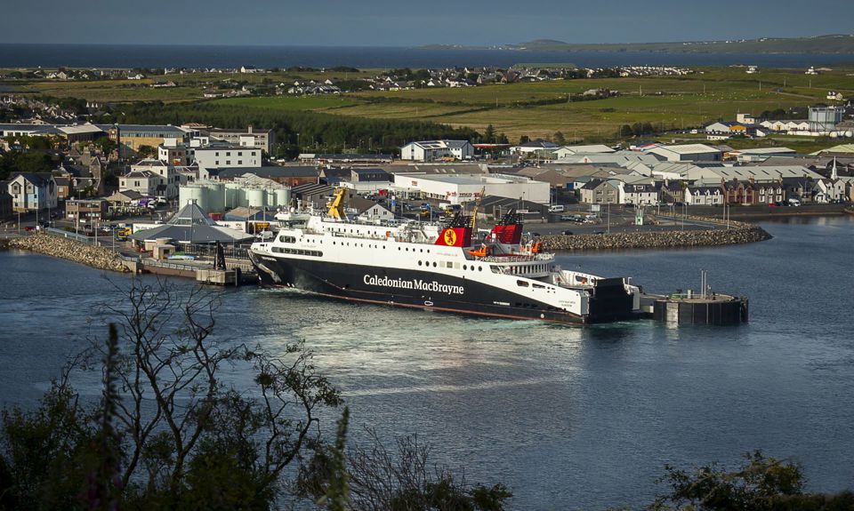 MV Loch Seaforth ferry berthed at the Port of Stornoway, Lewis.