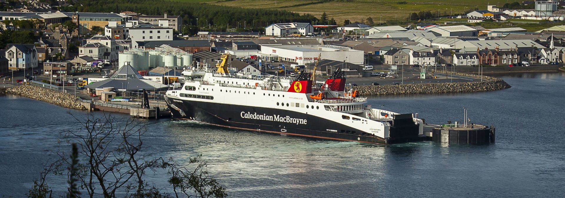 MV Loch Seaforth ferry berthed at the Port of Stornoway, Lewis.