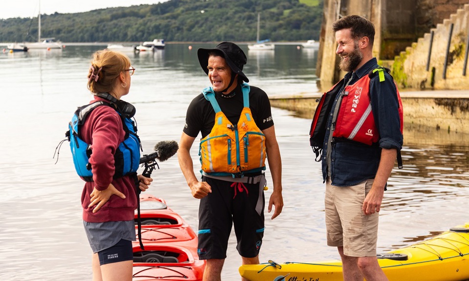 Hebridean Baker at Otter's Tail with canoe