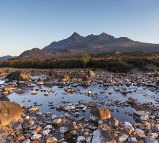 A view of the Cuillin mountain range on the isle of Skye.