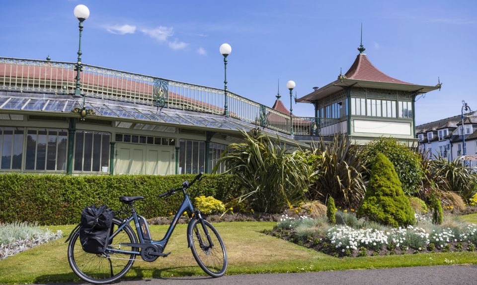 A bike outside the Discovery Centre in Rothesay, Bute