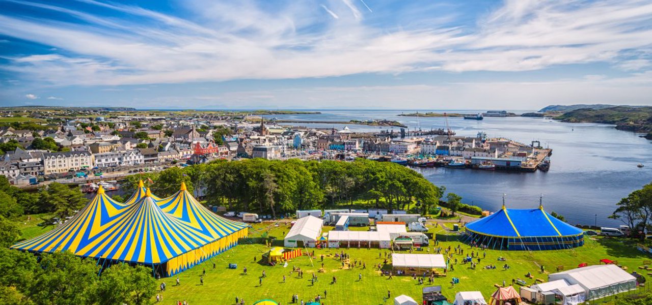 Aerial view of Heb Celt Festival Park