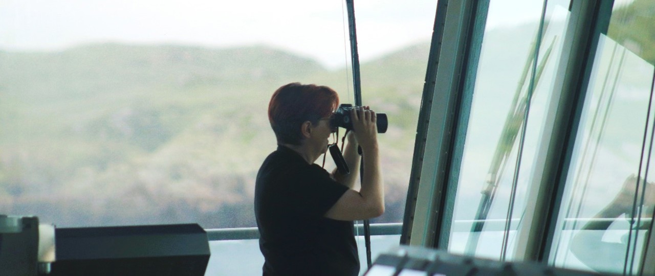 Marine Mammal Surveyor looks for porpoises around Summer Isles