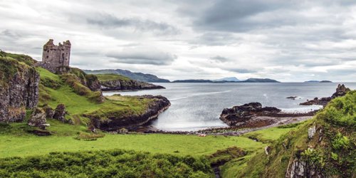 A view of Gylen Castle on the Isle of Kerrera