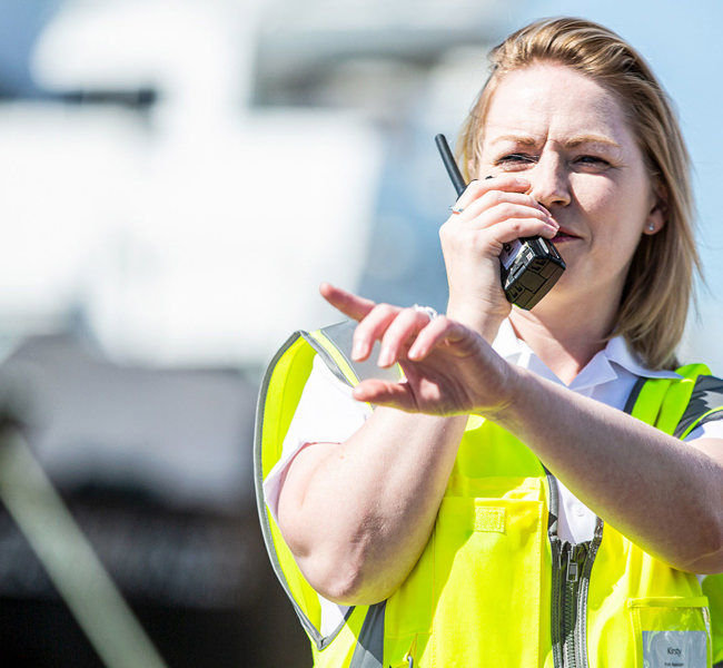 Port Assistant at ferry terminal