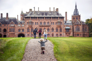 Family walking to Mount Stuart House on Bute